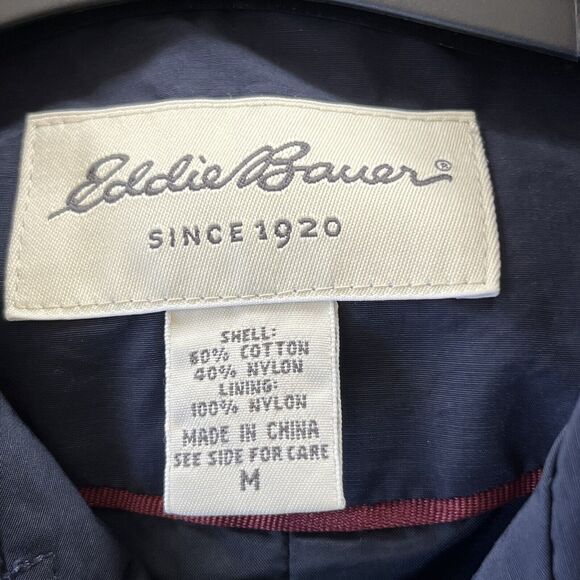 Eddie Bauer Double-Breasted Short Rain/Trench Coat Womens Size Medium - Picture 9 of 11